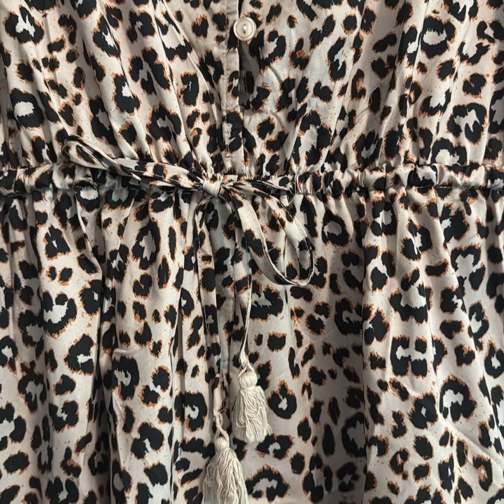 Leopard print One Piece Short Set - Picture 2 of 3